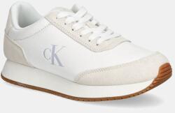 Calvin Klein bőr sportcipő RUNNER LACEUP LOW MIX MG - fehér Női 40
