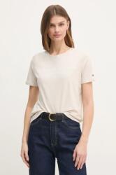Tommy Hilfiger pamut póló női, bézs, WW0WW40276 - bézs XS - answear - 17 990 Ft