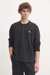 Abercrombie & Fitch pamut hosszúujjú fekete, sima, KI124-4534 - fekete L