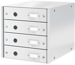 LEITZ Irattároló, laminált karton, 4 fiókos, LEITZ "Click&Store", fehér (E60490001) - onlinepapirbolt