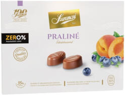 SZERENCSI zero praliné áfonya és sárgabarack töltött maltitos tejcsokoládé 105g