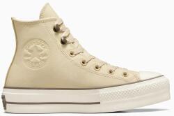 Converse bőr sneaker Chuck Taylor All Star Lift bézs, női, A11158C - bézs Női 40