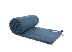 Nobodinoz Protectie pentru patut din bumbac organic - honeycomb - NIGHT BLUE - NOBODINOZ