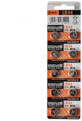 Maxell LR44 gombelem, alkáli, LR44, 1, 5V, 10 db/csomag (Maxell LR44)