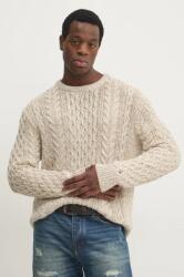 Tommy Hilfiger pamut pulóver meleg, bézs, MW0MW37407 - bézs L