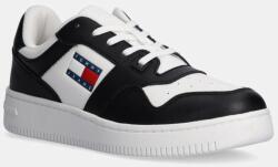 Tommy Hilfiger bőr sportcipő TJW RETRO BASKET ESS fekete, EN0EN02505 - fekete Női 37 - answear - 24 990 Ft