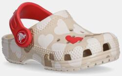 Crocs gyerek papucs CLASSIC HEART PRINT CLOG bézs, 206832 - bézs 24/25