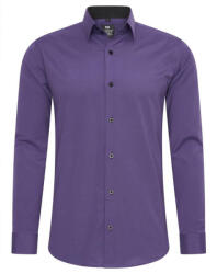 RUSTY NEAL cămașă bărbați R-44 cu mânecă lungă, slim fit Violet XXL
