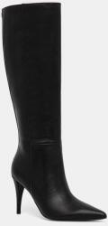 Guess bőr csizma SLEIGH fekete, női, tűsarkú, FLFSLE LEA11 - fekete Női 40