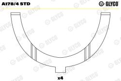 GLYCO Saiba distantier, arbore cotit GLYCO A178/4 STD (A178/4 STD)