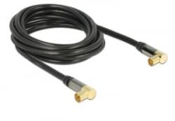 Delock IEC (koax)-dugó 90 > IEC (koax)-hüvely 90 RG-6/U antenna kábel 3m fekete (88916)