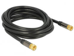 Delock F-csatlakozóval > F-csatlakozóval RG-6/U antenna kábel 3m fekete (88920) (88920) - aqua