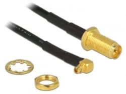 Delock antenna kábel RP-SMA Jack Bulkhead > MMCX 90 Plug 320mm (88936) (88936) - aqua