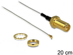 Delock antenna kábel RP-SMA jack > MHF III/U. FL-LP-040 20cm (88813) (88813) - aqua