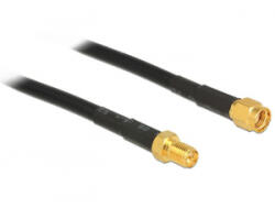 Delock antenna kábel RP-SMA dugó > RP-SMA csatlakozó CFD200 1m (89423) (89423) - aqua