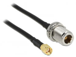 Delock antenna kábel RP-SMA csatlakozó > N Jack Bulkhead 1.5m (88845)