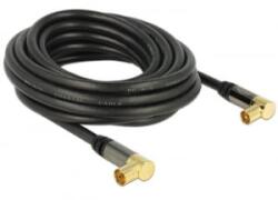 Delock IEC (koax)-dugó 90 > IEC(koax)-hüvely 90 RG-6/U antenna kábel 5m fekete (88917)