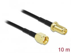 Delock antenna kábel RP-SMA-dugó - RP-SMA-hüvely LMR/CFD100 10m (90465) (90465) - aqua