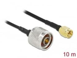 Delock antenna kábel N-dugó apa SMA-dugó LMR/CFD100 10m (90468) (90468) - aqua