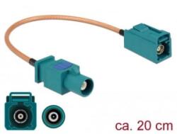 Delock FAKRA Z-dugó > FAKRA Z-hüvely RG-316 antenna kábel 20cm (89660) (89660) - aqua