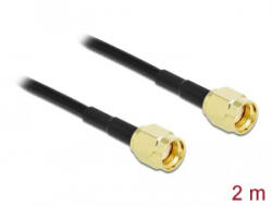 Delock antenna kábel RP-SMA-dugó - RP-SMA-dugó LMR/CFD100 2m (90477) (90477) - aqua