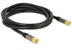 Delock F-csatlakozóval > F-csatlakozóval RG-6/U antenna kábel 2m fekete (88919)
