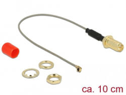 Delock antenna kábel RP-SMA anya > MHF / U. FL-LP-068 apa 10cm (89830) (89830) - aqua
