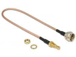 Delock F dugó > SMB jack Bulkhead RG-316 antenna kábel 25cm (13025) (13025) - aqua