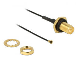 Delock antenna kábel RP-SMA Jack Bulkhead > MHF IV /HSC MXHP32 10cm (12464) (12464)