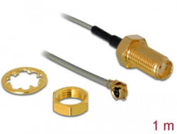 Delock antenna kábel SMA anya-apa MHF I -dugó 1.13 1m (89919) (89919) - aqua