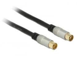 Delock Premium IEC-apa> IEC-anya RG-6/U quad shield antennakábel 3m fekete (88947)