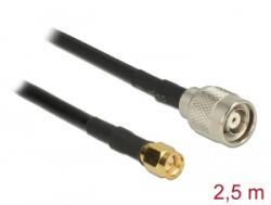 Delock antennakábel RP-TNC > SMA csatlakozó RG-58 C/U 2, 5 m (89514)