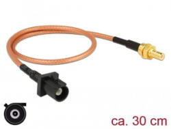 Delock antennakábel, FAKRA Z-dugó > SMB-dugó, RG-316 30cm (89676) (89676) - aqua