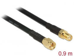 Delock antennakábel SMA-dugó > SMA-hüvely CFD/RF200, 0, 9m (88930)