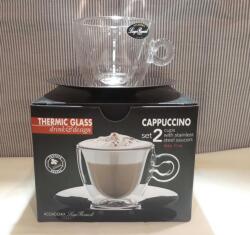 Luigi Bormioli Thermic Glass Cappuccino szett, duplafalú üveg csésze, 16, 5 cl, 2 db, 198152 (198152)