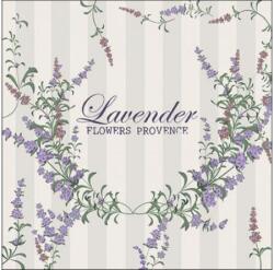 Ambiente Levendulás szalvéta, AMB. 13317670 Lavender Flowers papírszalvéta 33x33cm, 20db-os, levendula mintás (8712159189575)