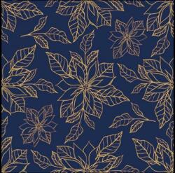 Ambiente AMB. 33318954 Poinsettia outline blue papírszalvéta 33x33cm, 20db-os (8712159200652)