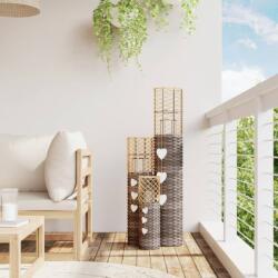 vidaXL 3 db szürke fonott gyertyatartó (364360)