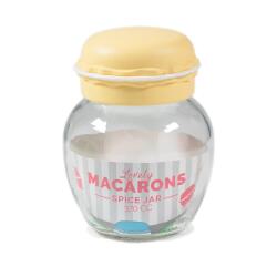 HANE IRIS Macaron üveg fűszertartó 370ml, zöld, fukszia, narancs vagy citromsárga színű HN-1215 (HN-1215) - bestbyte