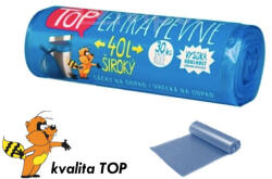  Saci de gunoi HDPE 40L albastru 30buc rulou extra rezistent (07006000)
