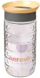 SOLMAZER IRIS Sand üveg fűszertartó domború mintával 1.700ml, fekete-homok színű 148030-582 (148030-582) - bestbyte