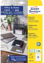 AVERY 3481-10 nyomtató címke Fehér Öntapadós nyomtatócimke (3481-10)