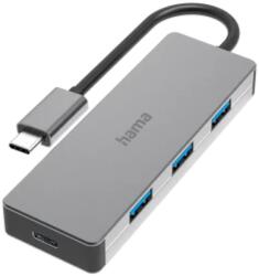 Hama Hub Extern Hama 200105 4 Porturi USB 3.2 Gen 2 10Gbps Aluminiu Gri (200105)