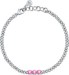 Morellato Bájos acél karkötő rózsaszín kristályokkal Poetica SAUZ13