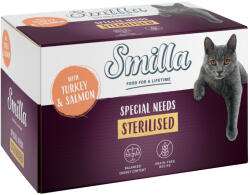 Smilla 6x100g Smilla Sterilised Pulyka & lazac nedves macskatáp