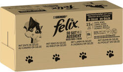 FELIX 120x85g Felix Fantastic marha, csirke, kacsa, bárány nedves tasakos macskatáp