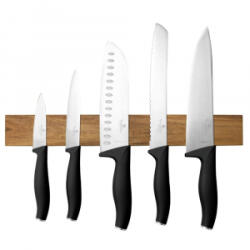 Berlinger Haus Matte Black Collection 6 részes késkészlet mágneses akácfa akasztóval (BH/2943) (BH/2943)
