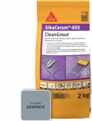 Sika Fugagitt SikaCeram-655 CleanGrout grafit, zacskó 2 kg, 1-8 mm széles hézagokhoz, bel- és kültéren használható, grafit