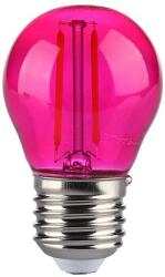 V-TAC LED Izzó FILAMENT G45 E27/2W/230V rózsaszín 217410 (VT1935)