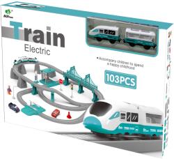 Mappy M-Toys City Rail Elektromos vasúti pálya, fényekkel és hangokkal, tartozékokkal, 103 db, Kék - emag - 9 990 Ft